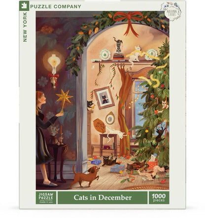 Puzzle - Cats in December (1000 pieces)