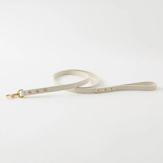 Leather Dog Lead - Ivory