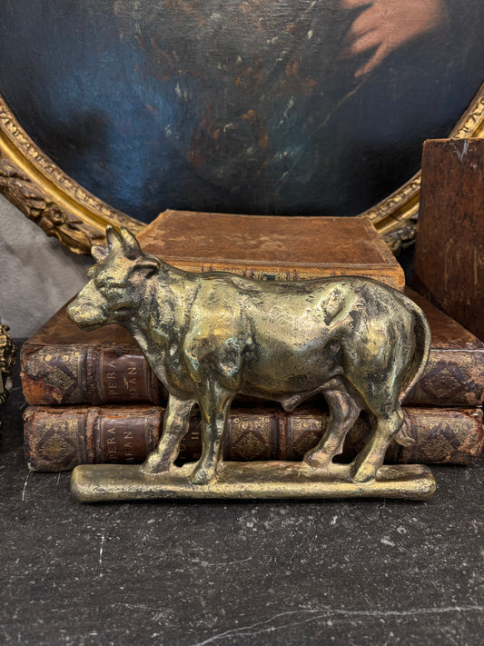 Antique c.1870 Bronze Cow from France