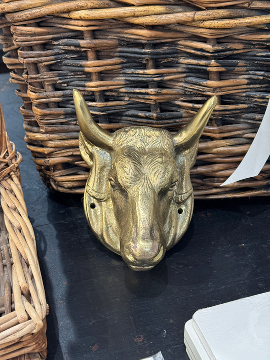 Antique c.1870 Bronze Cow Head from France