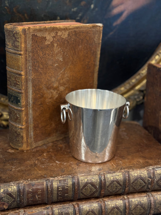 Antique 20th c. French Silverplate Petite Champagne Bucket