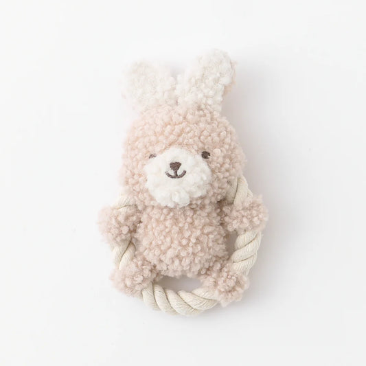 Dog Toy - Plush Rabbit with Rope