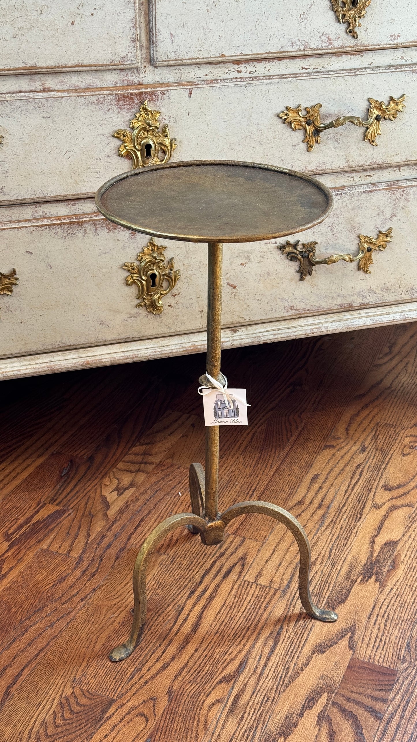 Vintage 20th c. French Gold Cocktail Table
