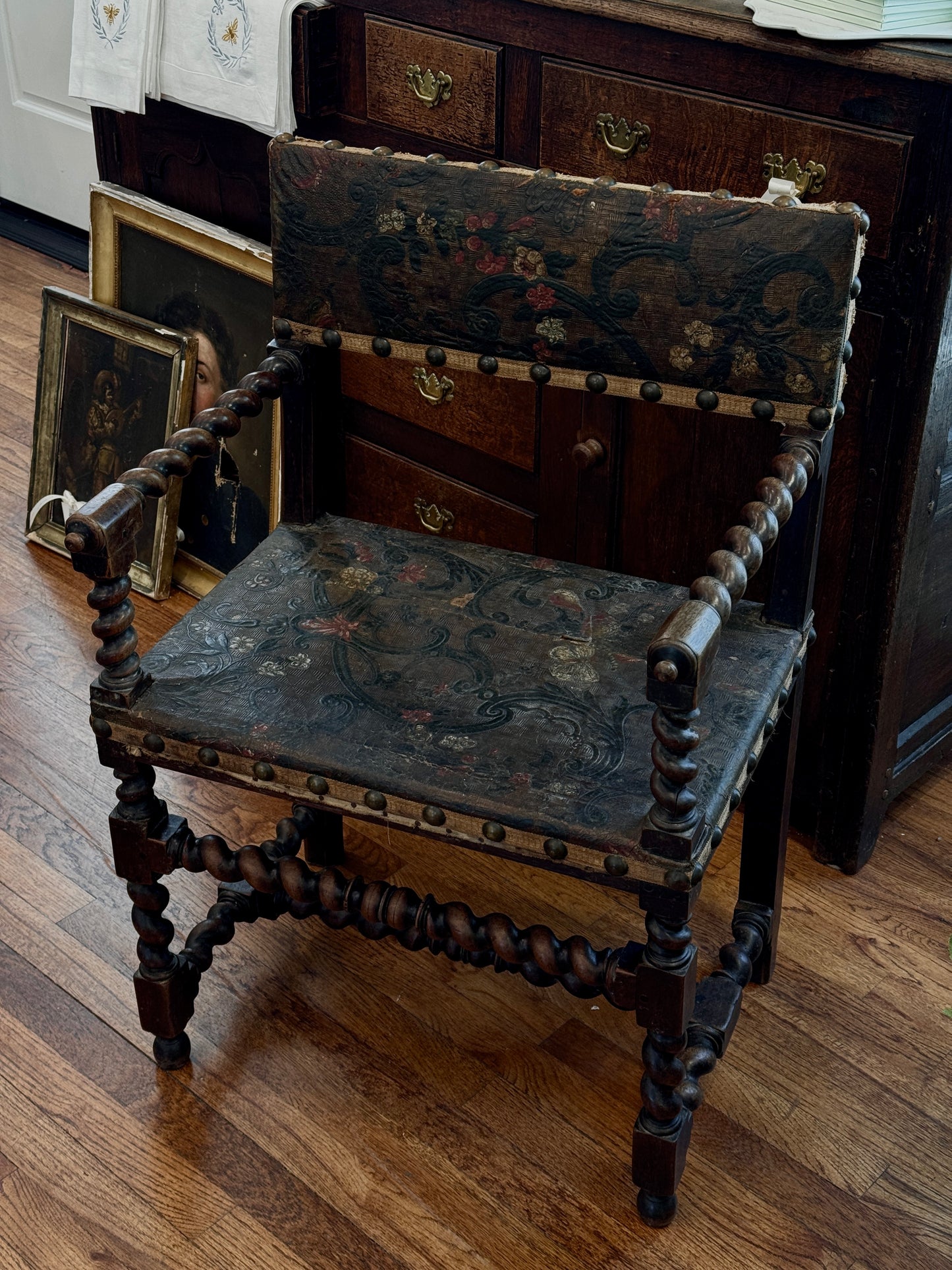 Antique 17th c. French Louis XIII Chair