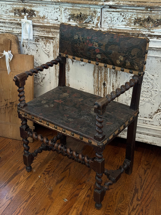 Antique 17th c. French Louis XIII Chair