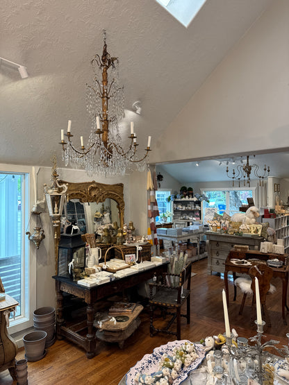 Antique 18th c. Italian Genovese Crystal Chandelier