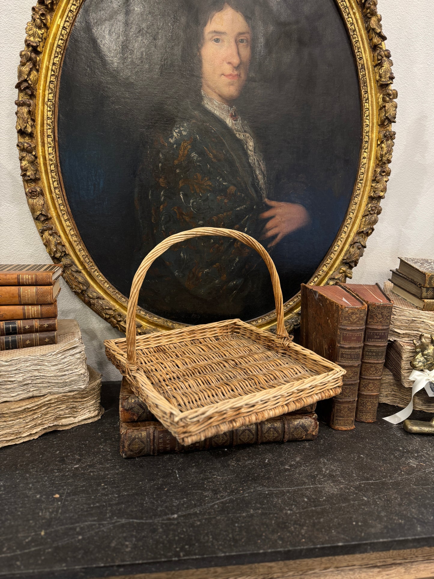 Antique 19th c. French Harvest Basket
