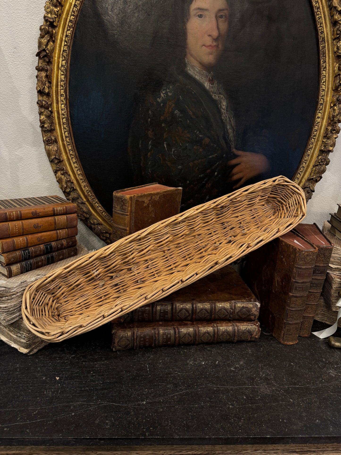 Antique 19th c. French Baguette Basket