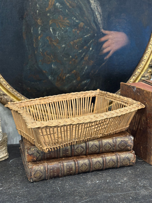 Antique 19th c. French Plaited Rim Basket