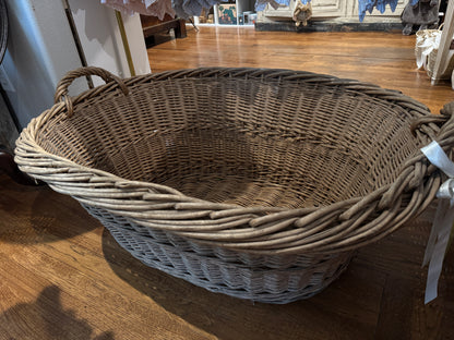Vintage 20th c. French Laundry Basket