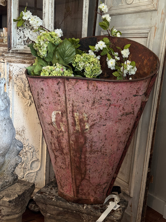 Antique French Grape Basket - Large Red