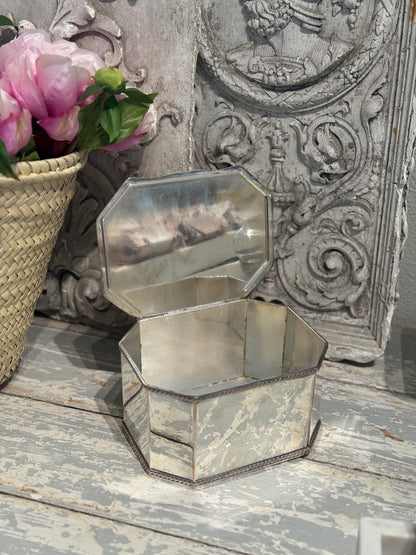 Antique 20th c. English Silverplate Biscuit Box