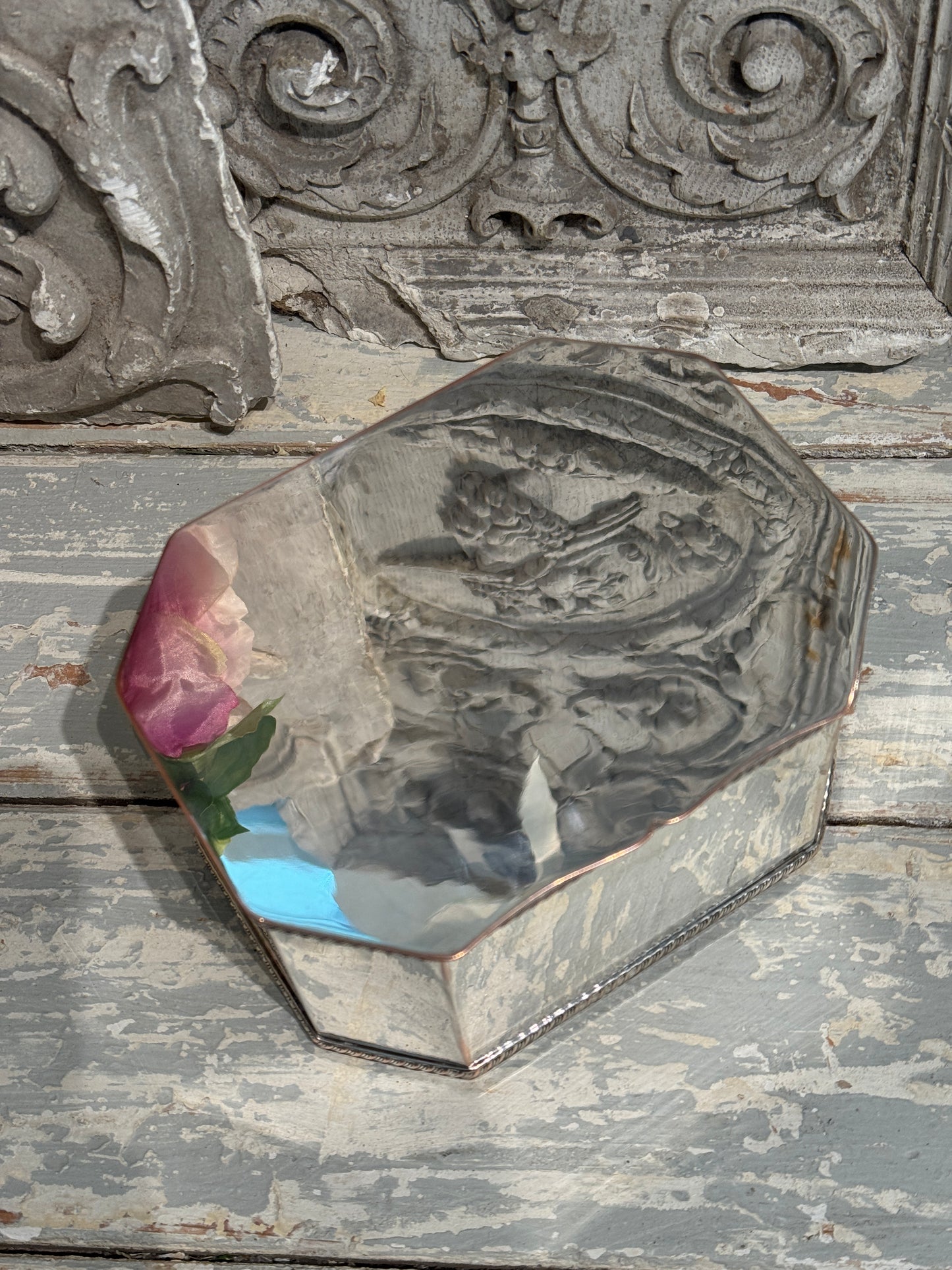 Antique 20th c. English Silverplate Biscuit Box