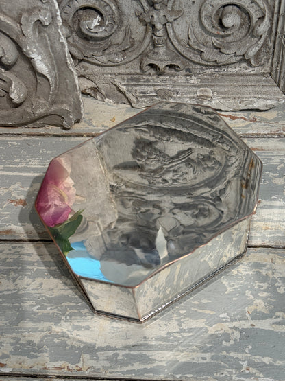 Antique 20th c. English Silverplate Biscuit Box