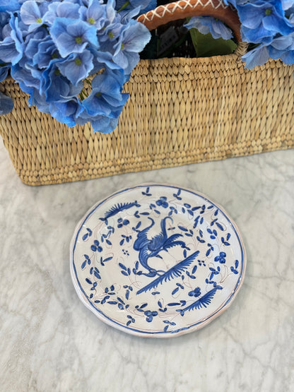Vintage 20th c. Blue & White Moustiers Side Plate