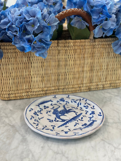 Vintage 20th c. Blue & White Moustiers Side Plate