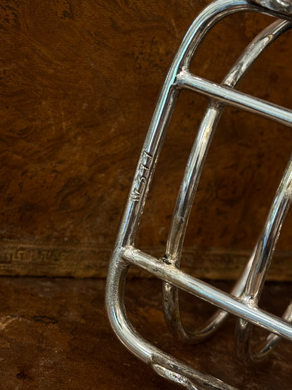 Antique 19th c. English Silverplate Toast Rack with Claw Feet (6 slots)
