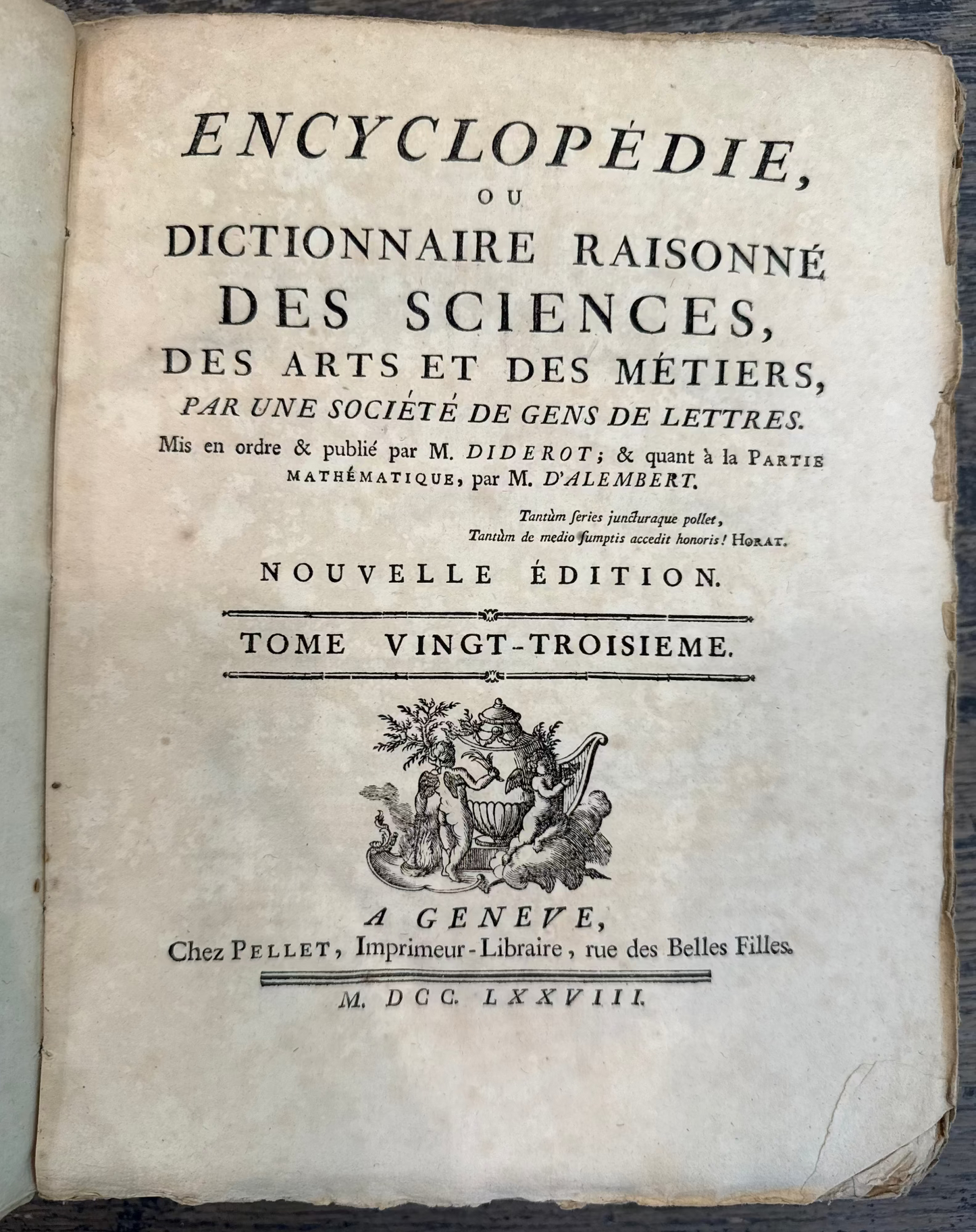 Antique 18th c. French Paperback Encyclopedia Book