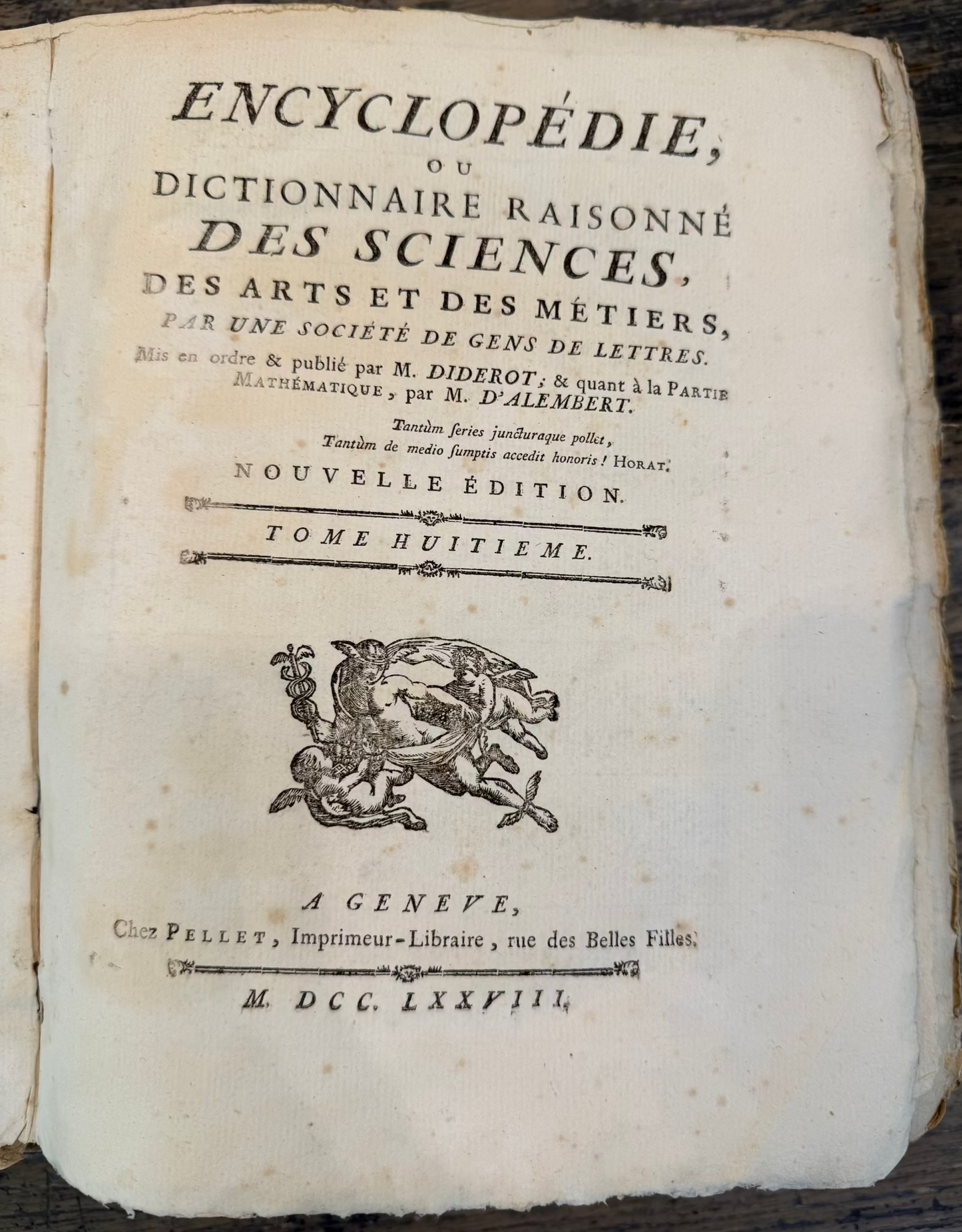Antique 18th c. French Paperback Encyclopedia Book