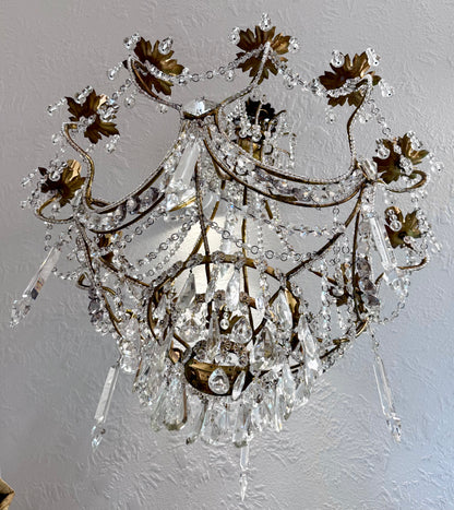 Antique 19th c. French Louis XV Crystal Chandelier - Gold