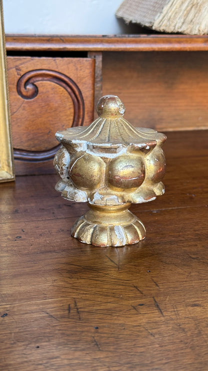 Antique 19th c. French Giltwood Finial Fragment