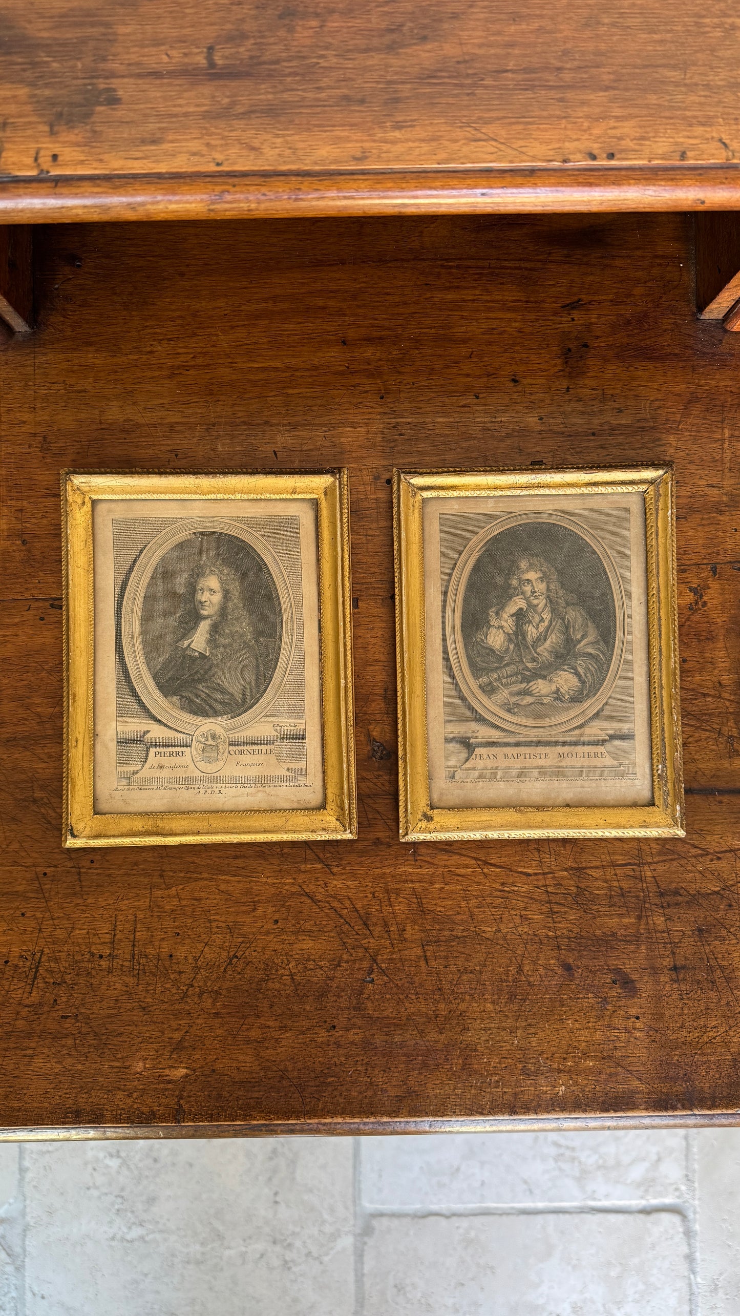 Antique French 18th c Engravings - Pair