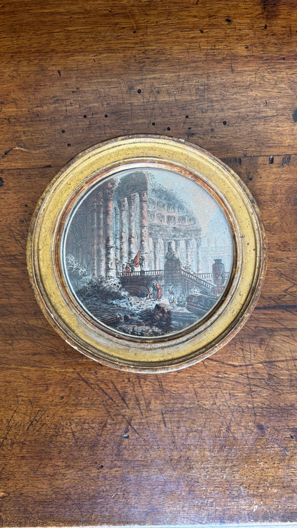 Antique 18th c. French Architectural Capriccio Engravings - Set of Four