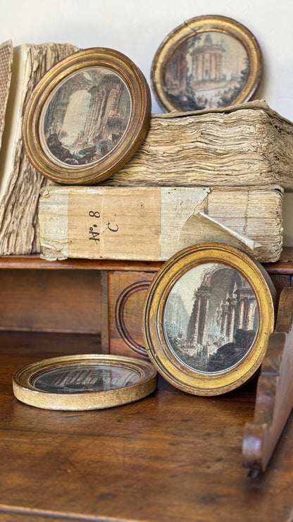 Antique 18th c. French Architectural Capriccio Engravings - Set of Four
