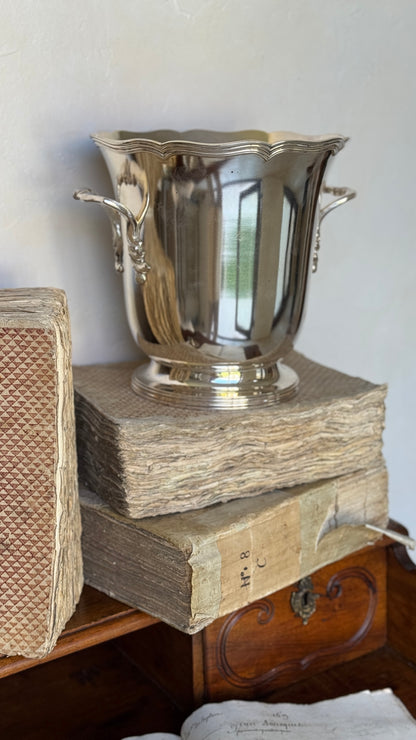 Vintage 20th c. French St. Médard Silverplate Champagne Bucket