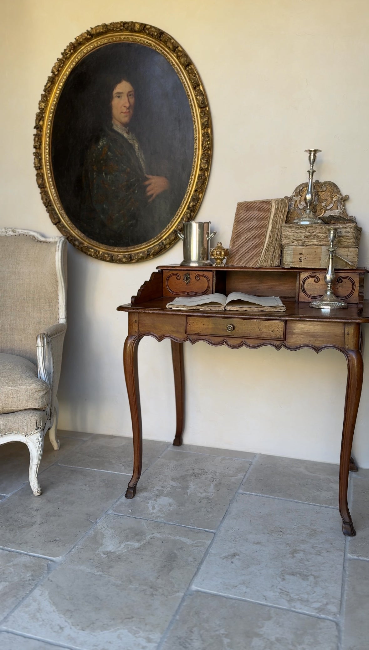 Antique French Gilt Wood Panel Fragment