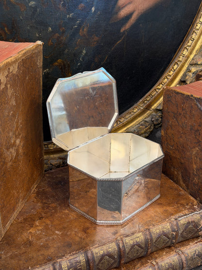 Antique 20th c. English Silverplate Biscuit Box
