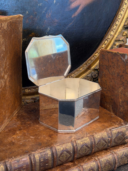 Antique 20th c. English Silverplate Biscuit Box