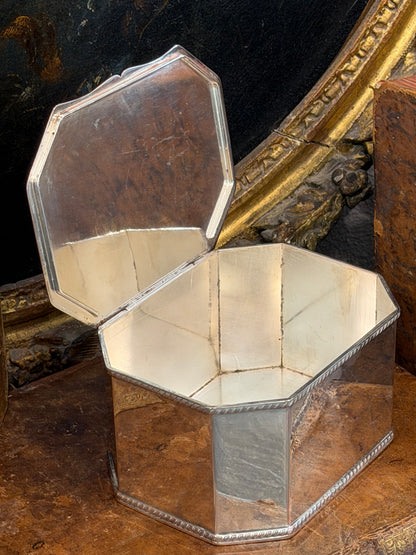 Antique 20th c. English Silverplate Biscuit Box