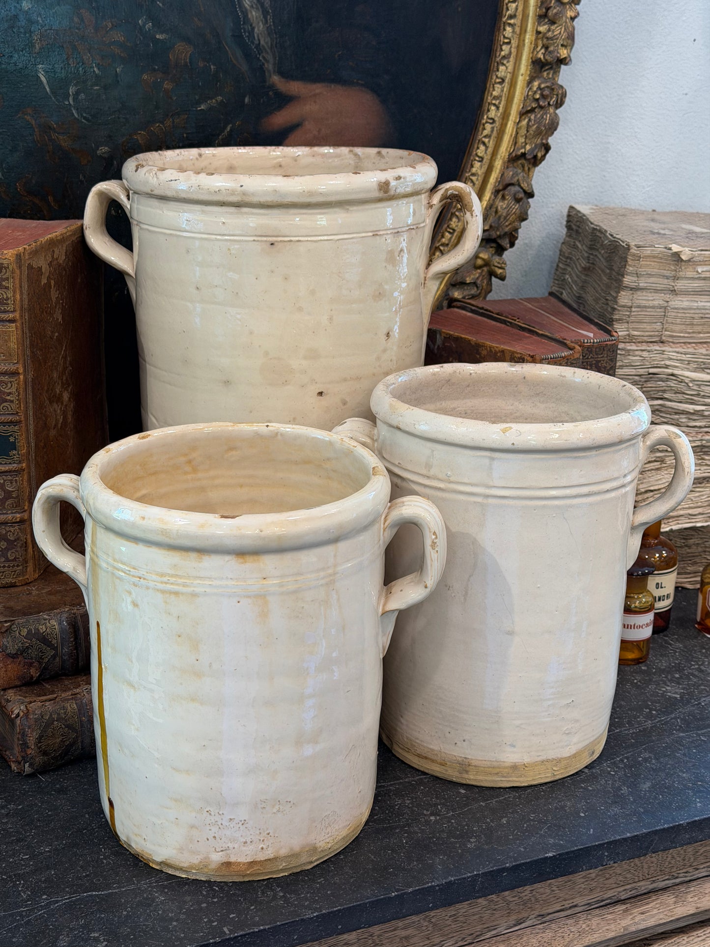 Antique 19th c. Italian Cream Confit Pot