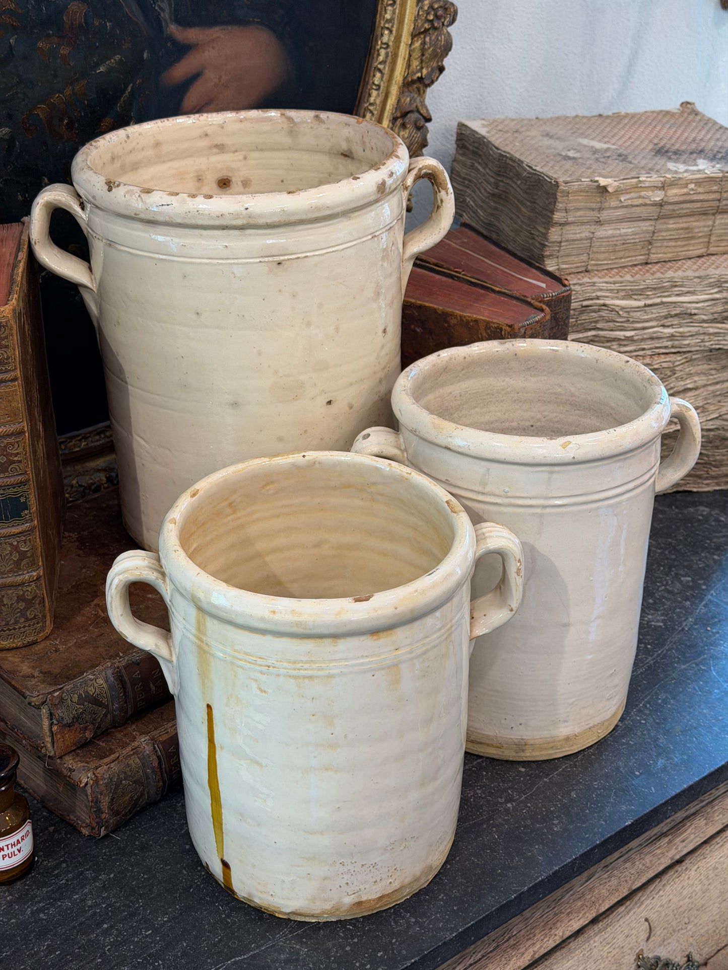 Antique 19th c. Italian Cream Confit Pot