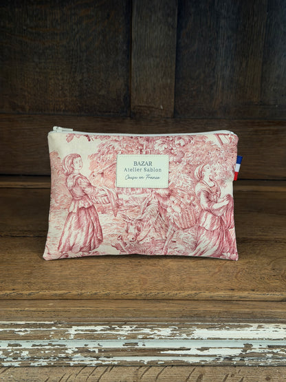Pochette Plate - Jouy de Fruits - Rouge