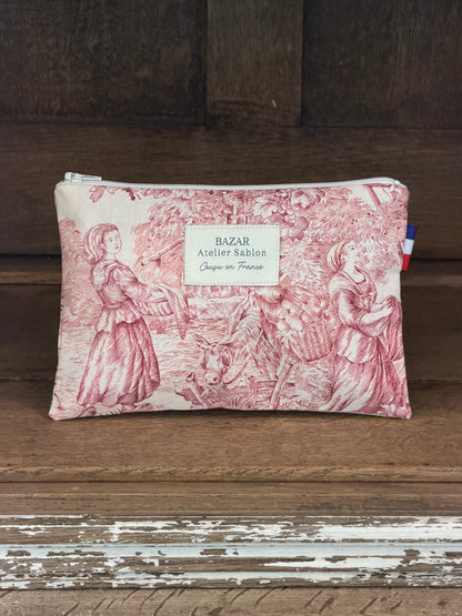 Pochette Plate - Jouy de Fruits - Rouge