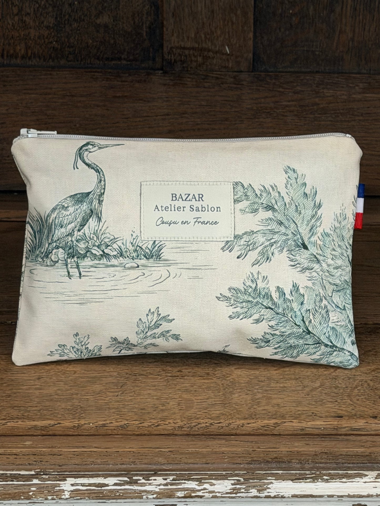Pochette Plate - Jouy de Fruits - Verte