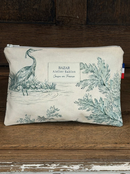 Pochette Plate - Jouy de Fruits - Verte