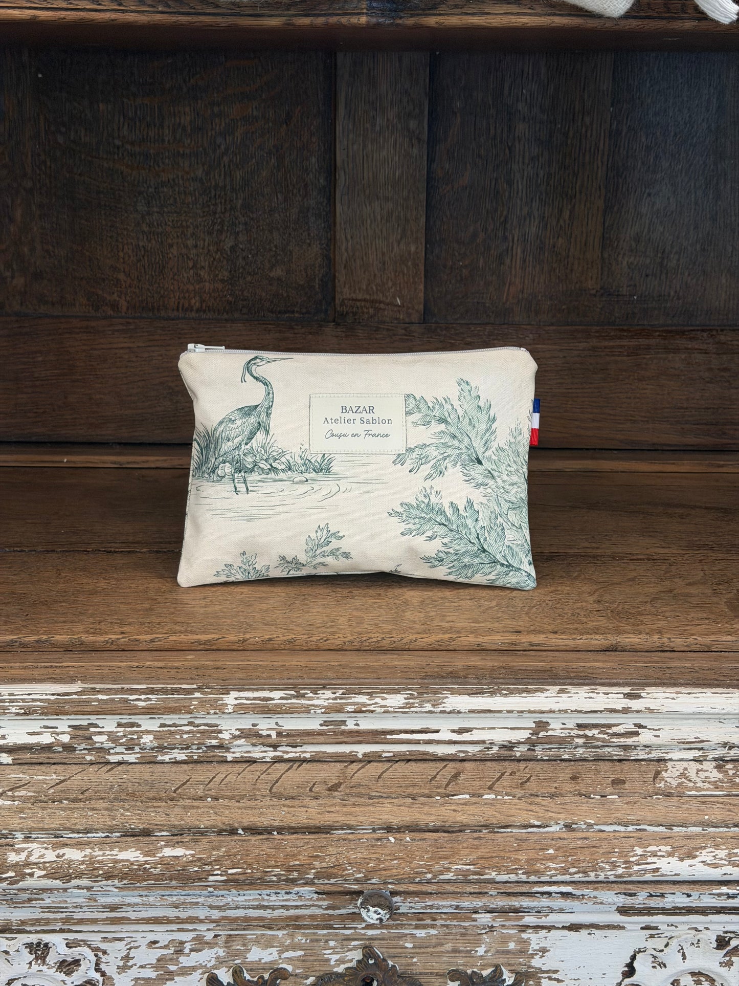 Pochette Plate - Jouy de Fruits - Verte