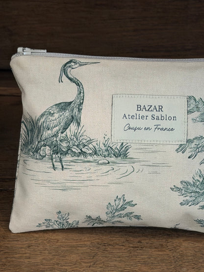 Pochette Plate - Jouy de Fruits - Verte