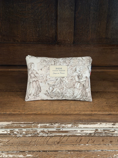 Pochette Plate - Jouy de Fruits - Moka