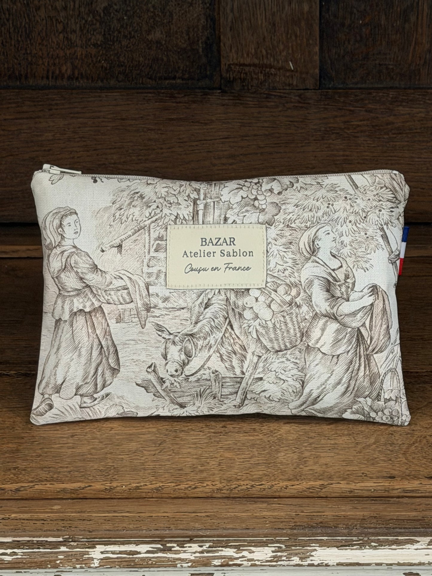 Pochette Plate - Jouy de Fruits - Moka
