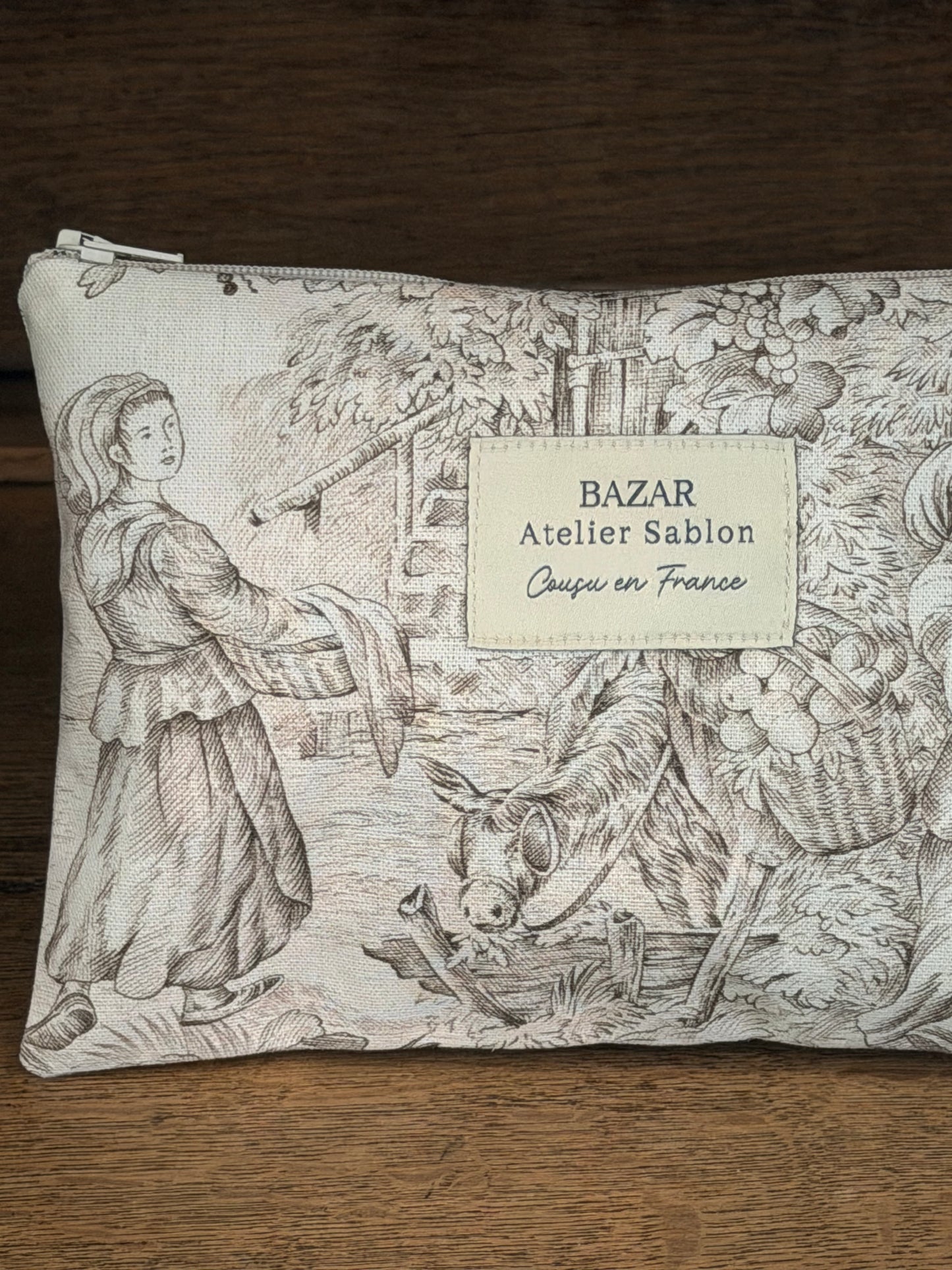 Pochette Plate - Jouy de Fruits - Moka