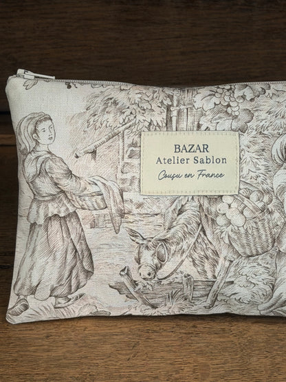 Pochette Plate - Jouy de Fruits - Moka