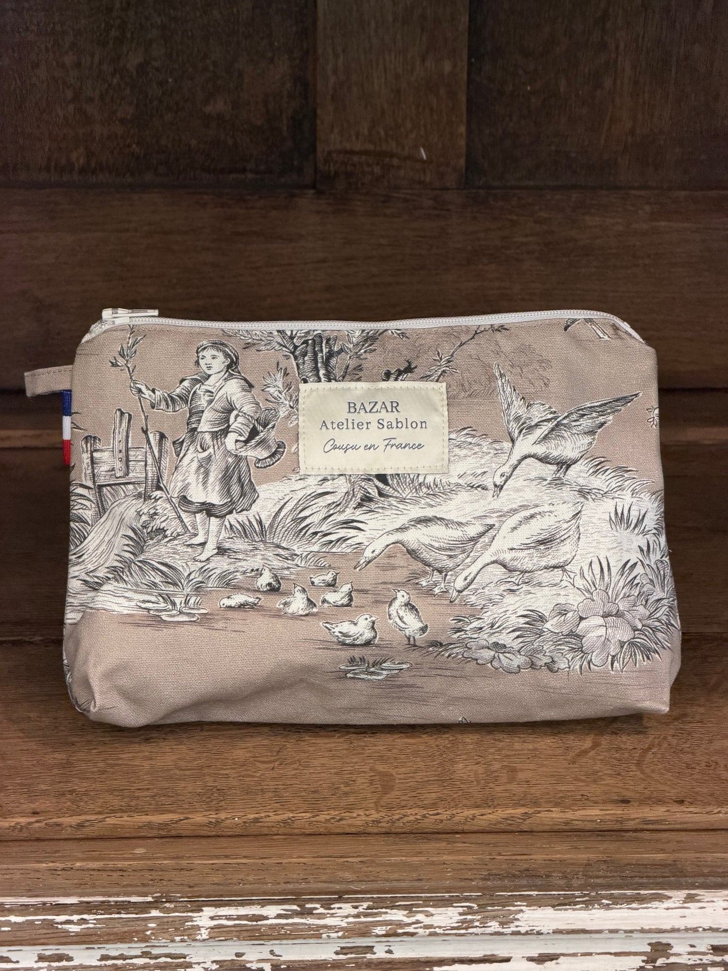 Trousse de Toilette - Jouy de Fruits - Taupe