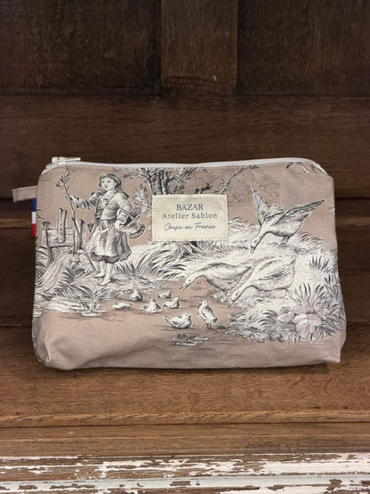 Trousse de Toilette - Jouy de Fruits - Taupe