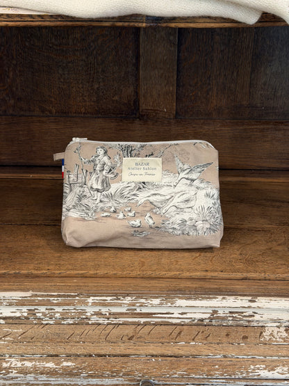 Trousse de Toilette - Jouy de Fruits - Taupe