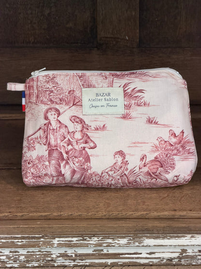 Trousse de Toilette - Jouy de Fruits - Rouge