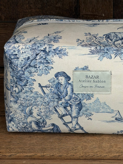 Trousse de Toilette XXL - Jouy de Fruits - Bleue